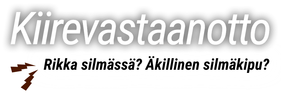 Loikkaava jänis -rikka silmässä